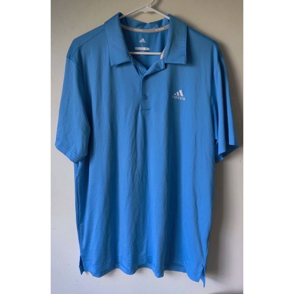 Adidas Performance Polo Men's Golf Blue Lightweight Breathable Size Large
